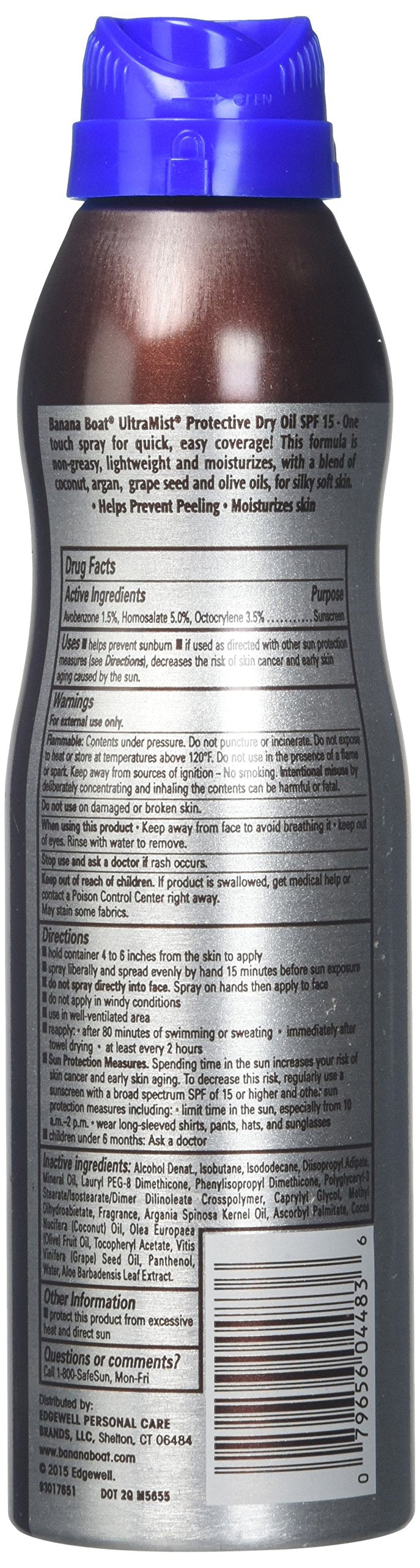 Banana Boat UltraMist Protective Dry Oil Spray SPF 15 Sunscreen 6 Ounce Beauty & Personal Care Banana Boat