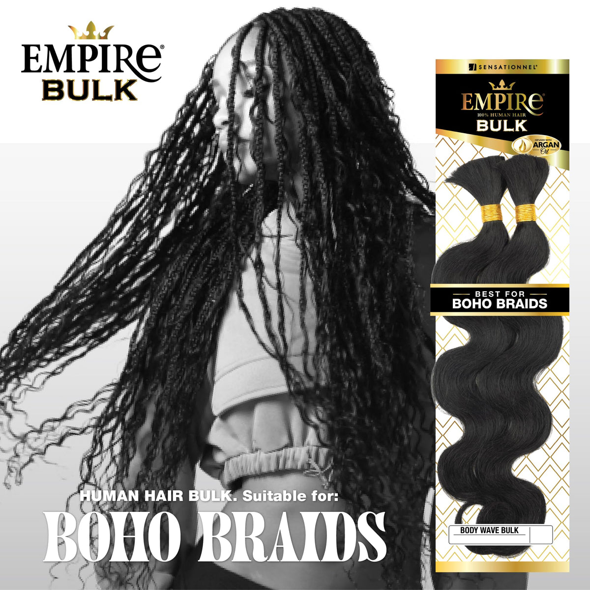 Sensationnel Empire Bulk Braiding-Body Wave,18 inch, S4/27