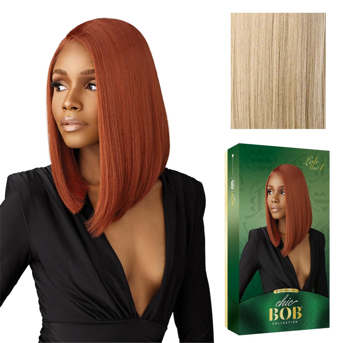 Sensationnel Chicbob Lace Frontwig-Lob Unit 1, BEIGEBLONDE