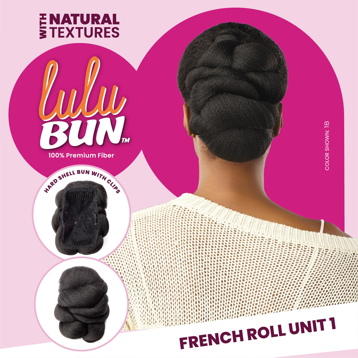 Sensationnel Lulubun Updo Hairextensions-French Roll Unit 1,M280