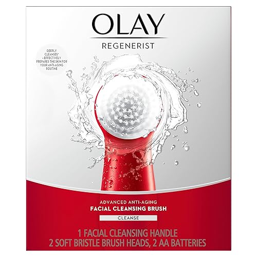 Olay Facial Cleansing Brush Regenerist, Face Exfoliator with 2 Brush Heads Beauty & Personal Care Olay