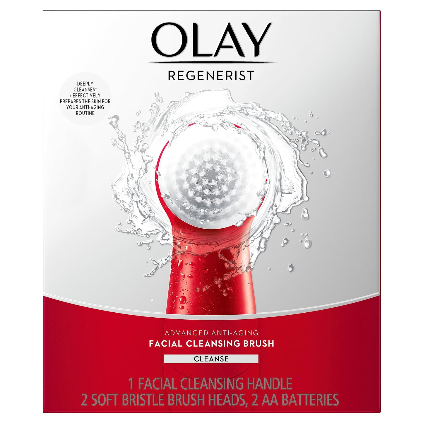 Olay Facial Cleansing Brush Regenerist, Face Exfoliator with 2 Brush Heads Beauty & Personal Care Olay