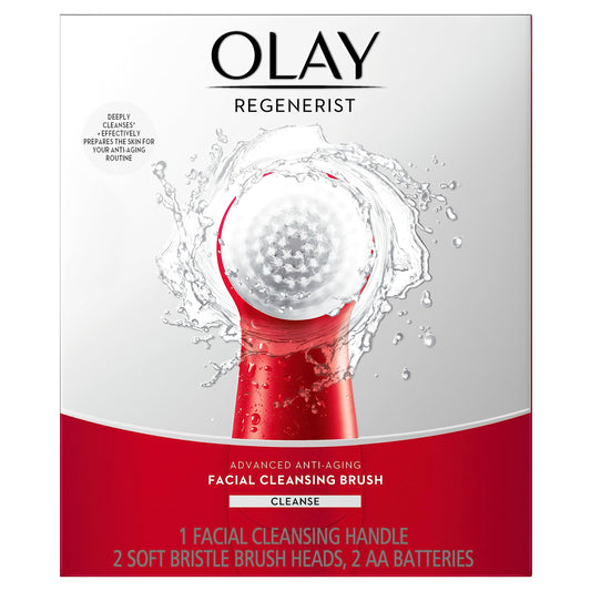 Olay Facial Cleansing Brush Regenerist, Face Exfoliator with 2 Brush Heads Beauty & Personal Care Olay