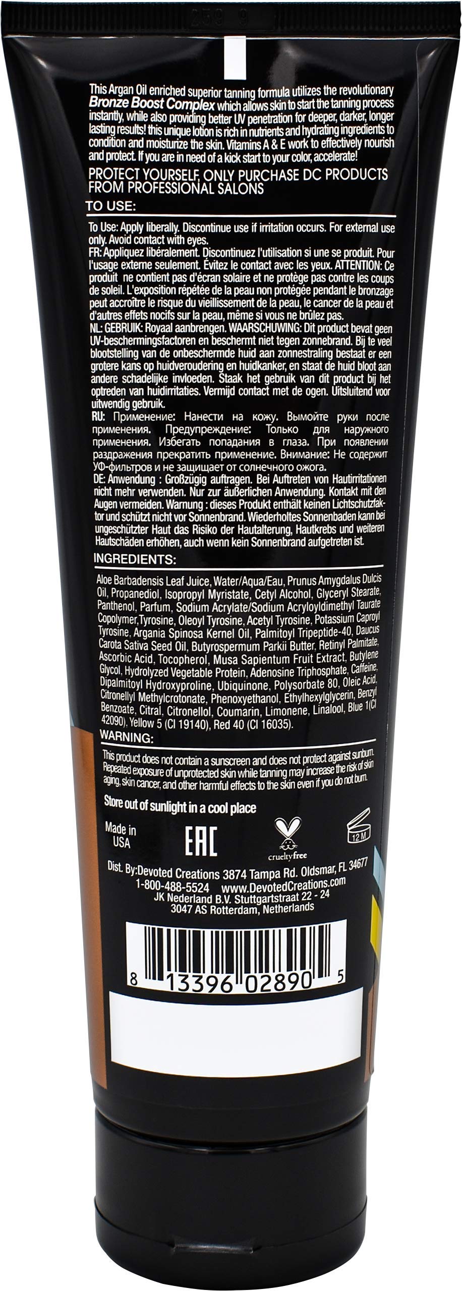 Devoted Creations DC Accelerator Dark Tanning Lotion 8.5 oz Beauty & Personal Care Devoted Creations