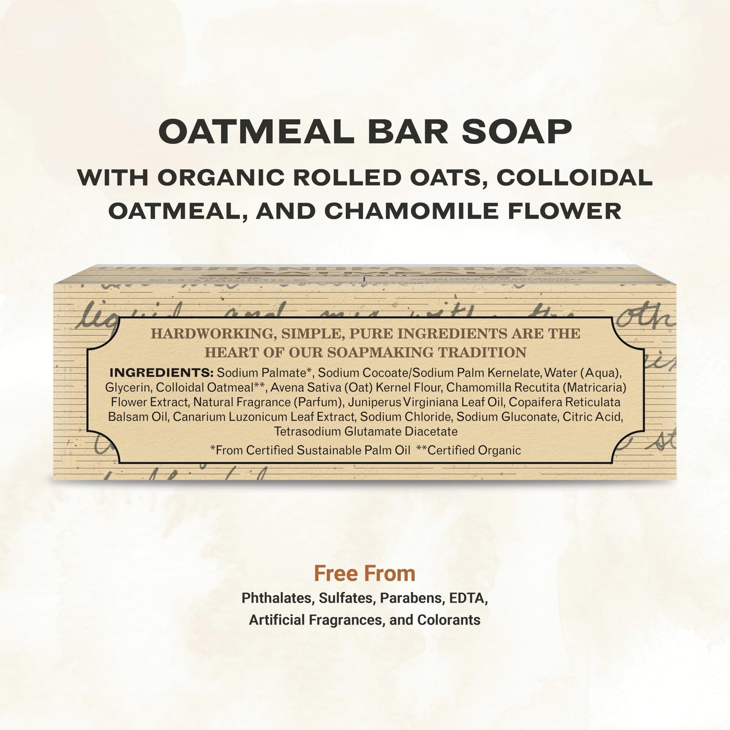 The Grandpa Soap Company Oatmeal Bar Soap - With Organic Oats + Chamomile Extract, Gently Exfoliates and Softens the Skin, Vegan, 4.25 Oz, 3 Pack Beauty & Personal Care The Grandpa Soap Company