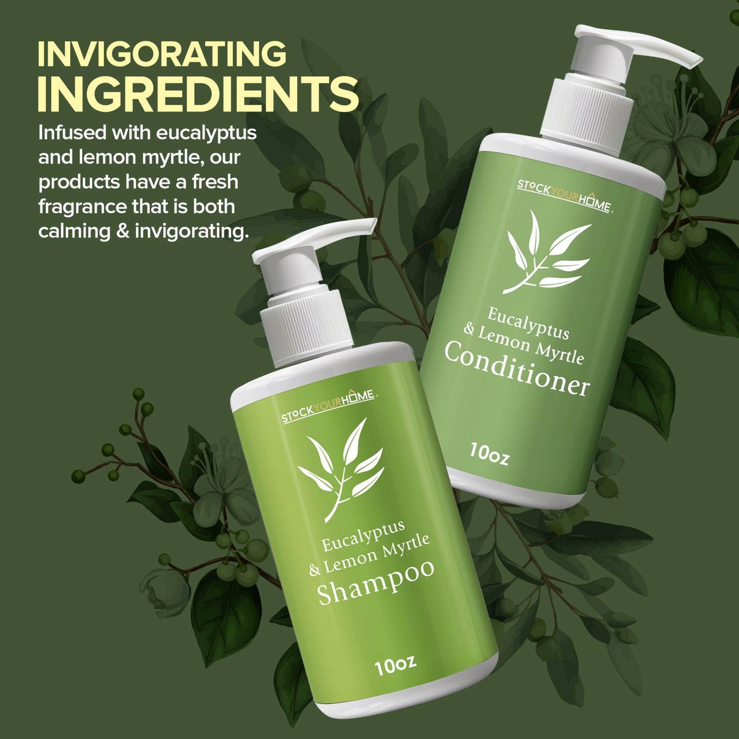 Shower Essentials Set for Men and Women, 3 Piece Shampoo Conditioner and Body Wash Set, 10 oz Bottles, Guest Bathroom Toiletries for Hotels Beauty & Personal Care Stock Your Home