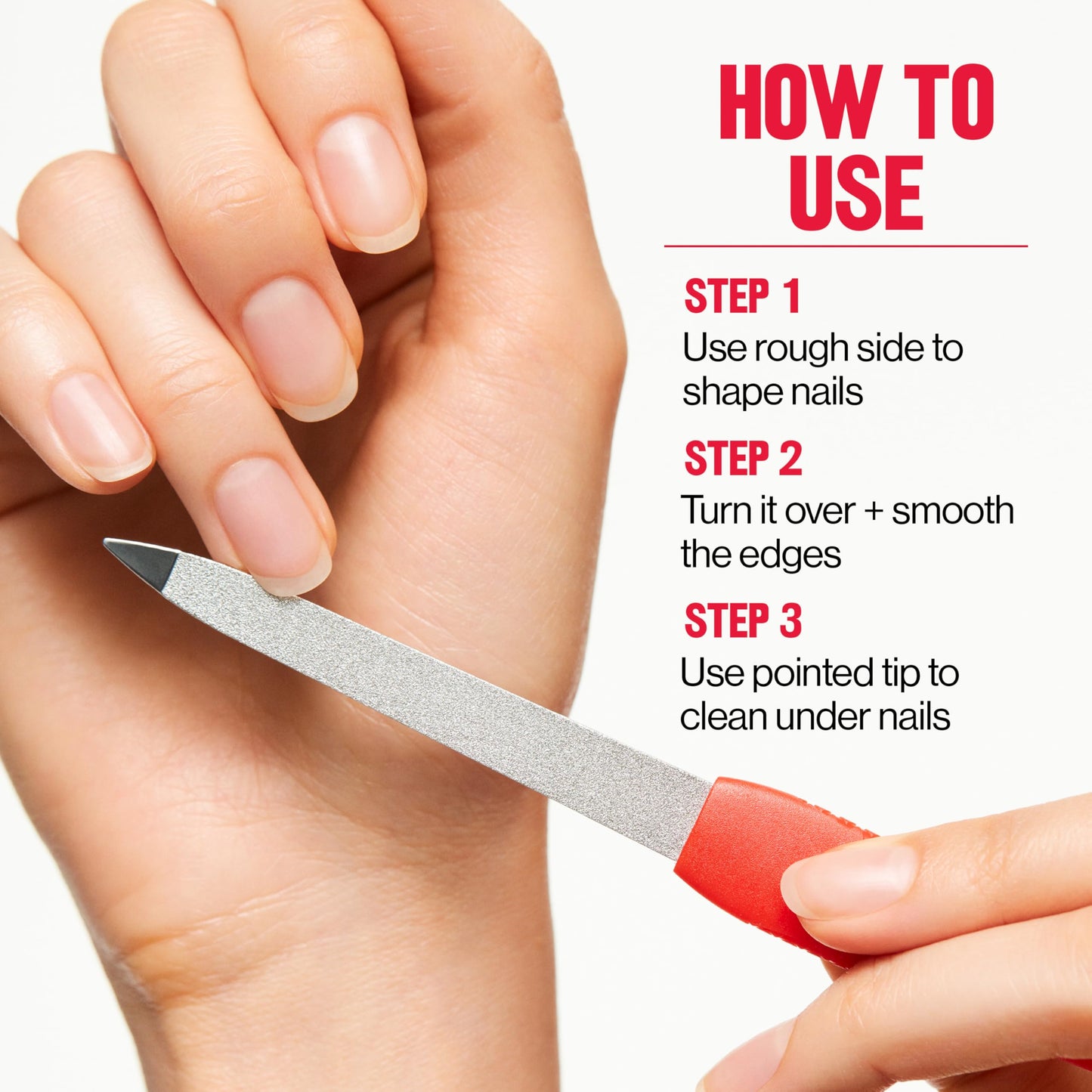 Revlon Emeryl File, Metal Nail Filer With Easy Grip Handle & Double-Sided Fingernail Buffer For Precise Manicure Shaping & Smoothing, 1 Count Beauty & Personal Care REVLON