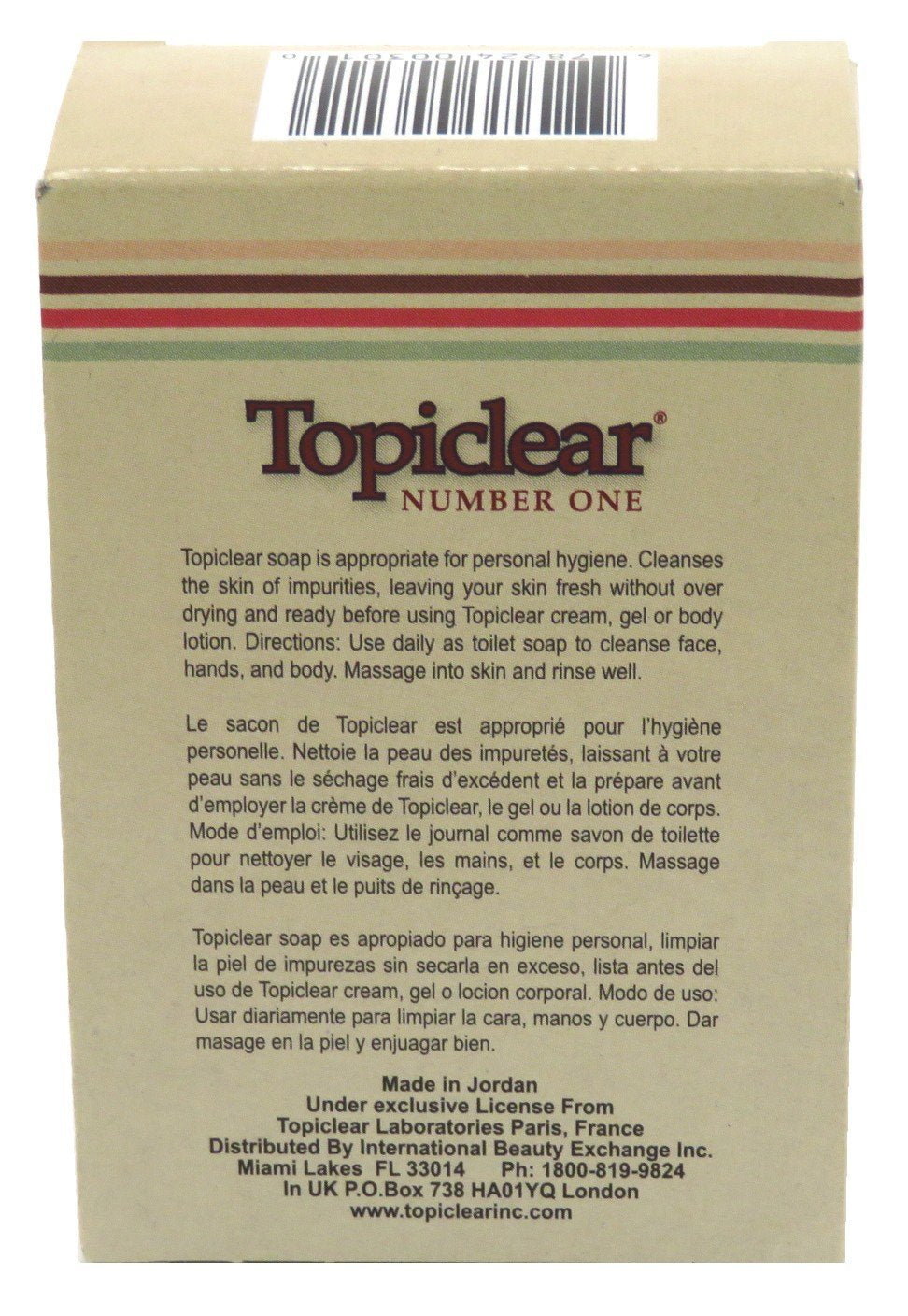 Topiclear Number One Soap 3 Ounce Boxed (88ml) (3 Pack) Beauty & Personal Care Topiclear