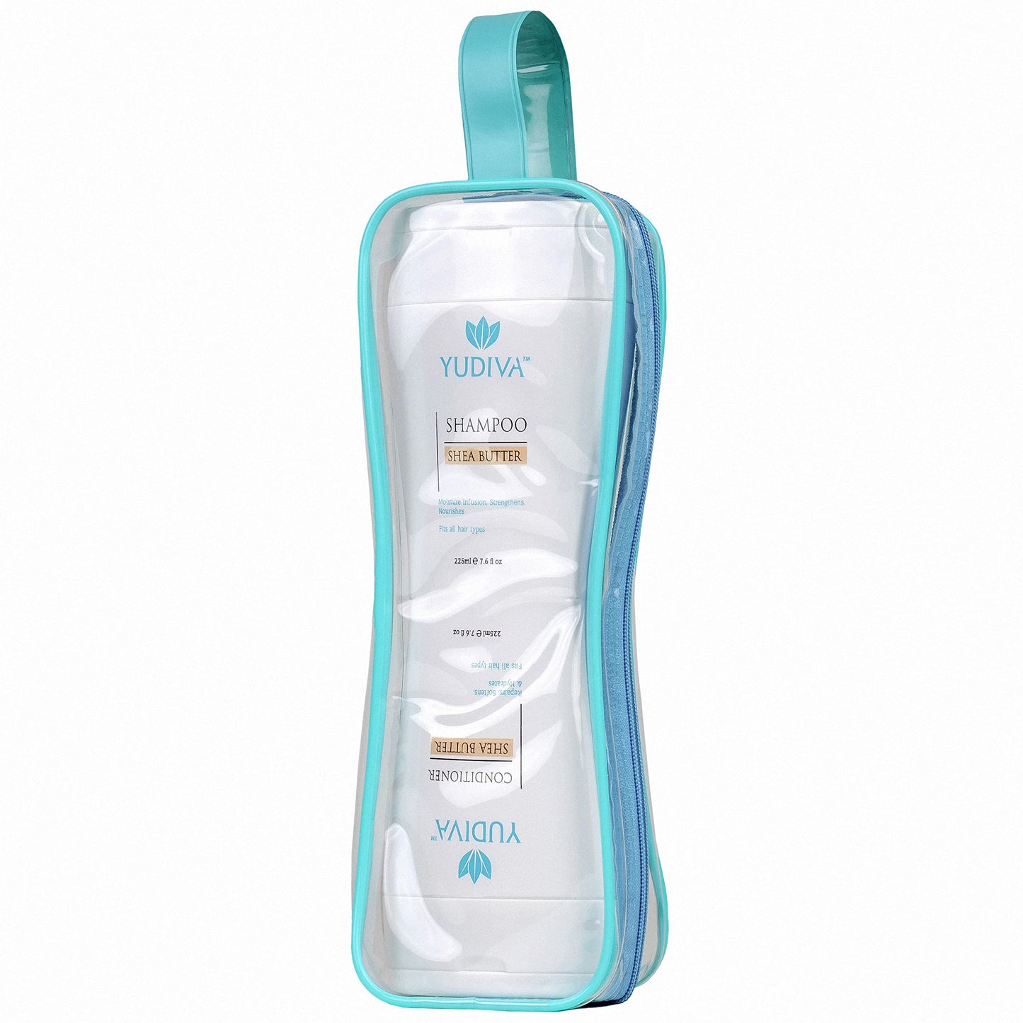 YUDIVA 2 Products in 1 Bottle, Shea Butter Shampoo & Conditioner Set, with travel bag, fits all hair types, 15.2 Fl oz Beauty & Personal Care YUDIVA