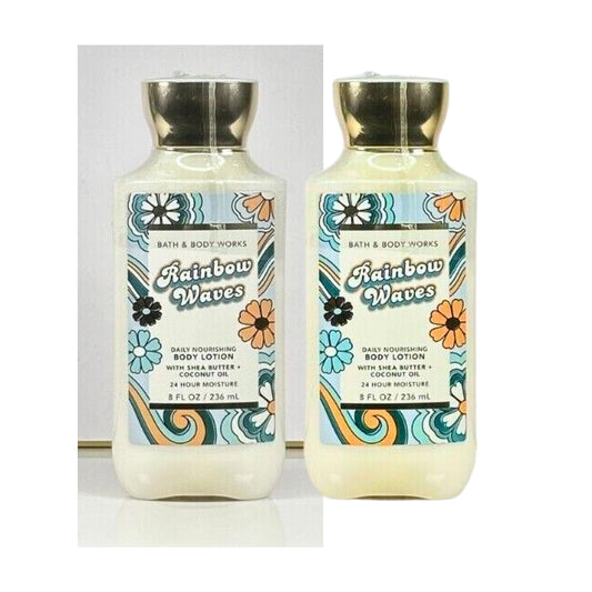 Bath & Body Works Body Lotion Pack of 2, 8oz Each (Rainbow Waves) Beauty & Personal Care Bath & Body Works