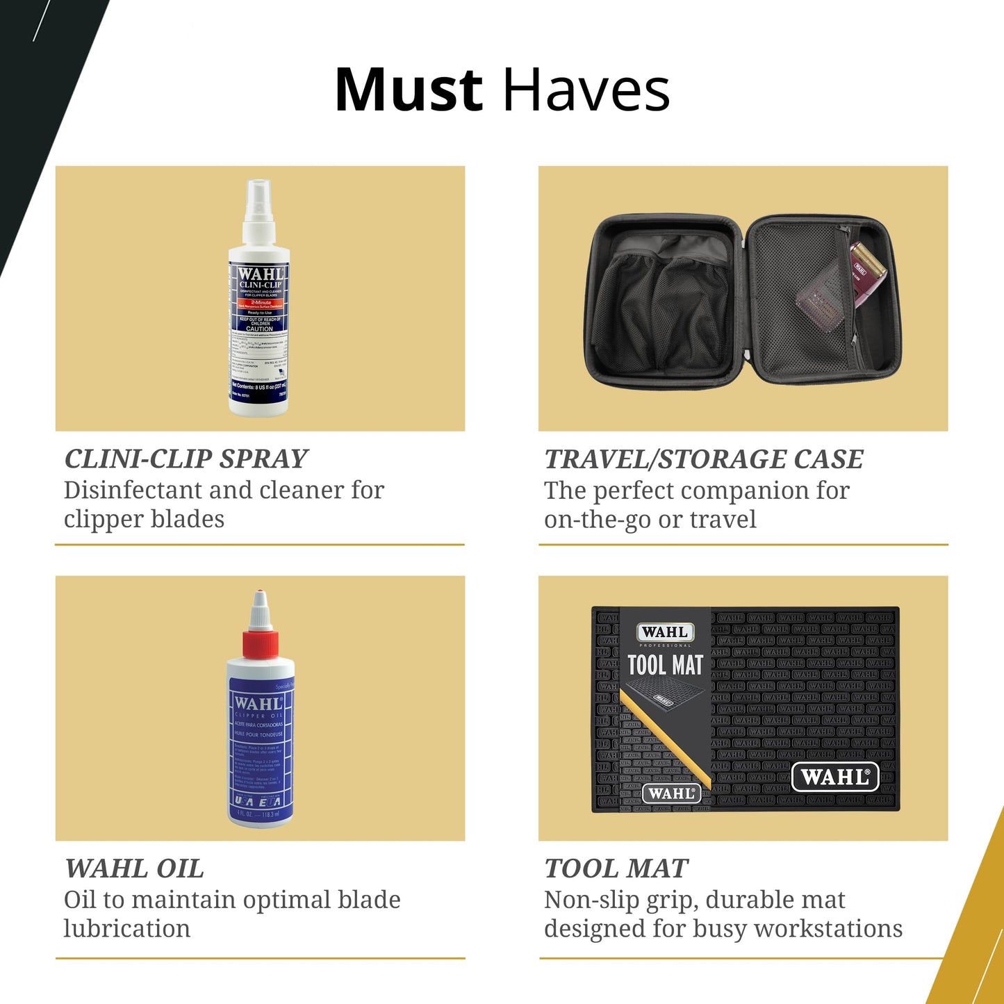 Wahl Professional Travel Storage Case Durable Compact With Secure Zipper For Grooming Tools Beauty & Personal Care Wahl Professional