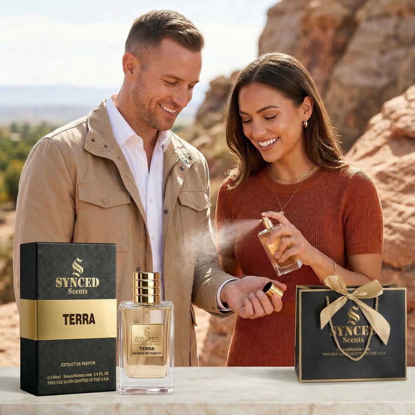 SYNCED Scents TERRA Inspired by Terre deH.ermes Perfume for Men - Long Lasting Citrus Woody Fragrance - Intense Earthy Fresh Masculine Orange Beauty & Personal Care SYNCED Scents
