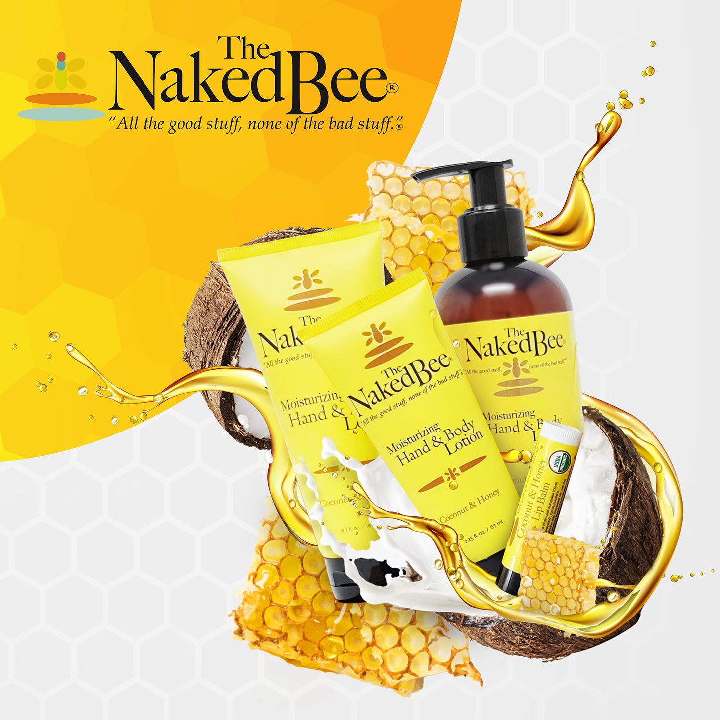 The Naked Bee Orange Blossom Honey Hand and Body Lotion, 2.25 Oz - 2 Pack Beauty & Personal Care The Naked Bee