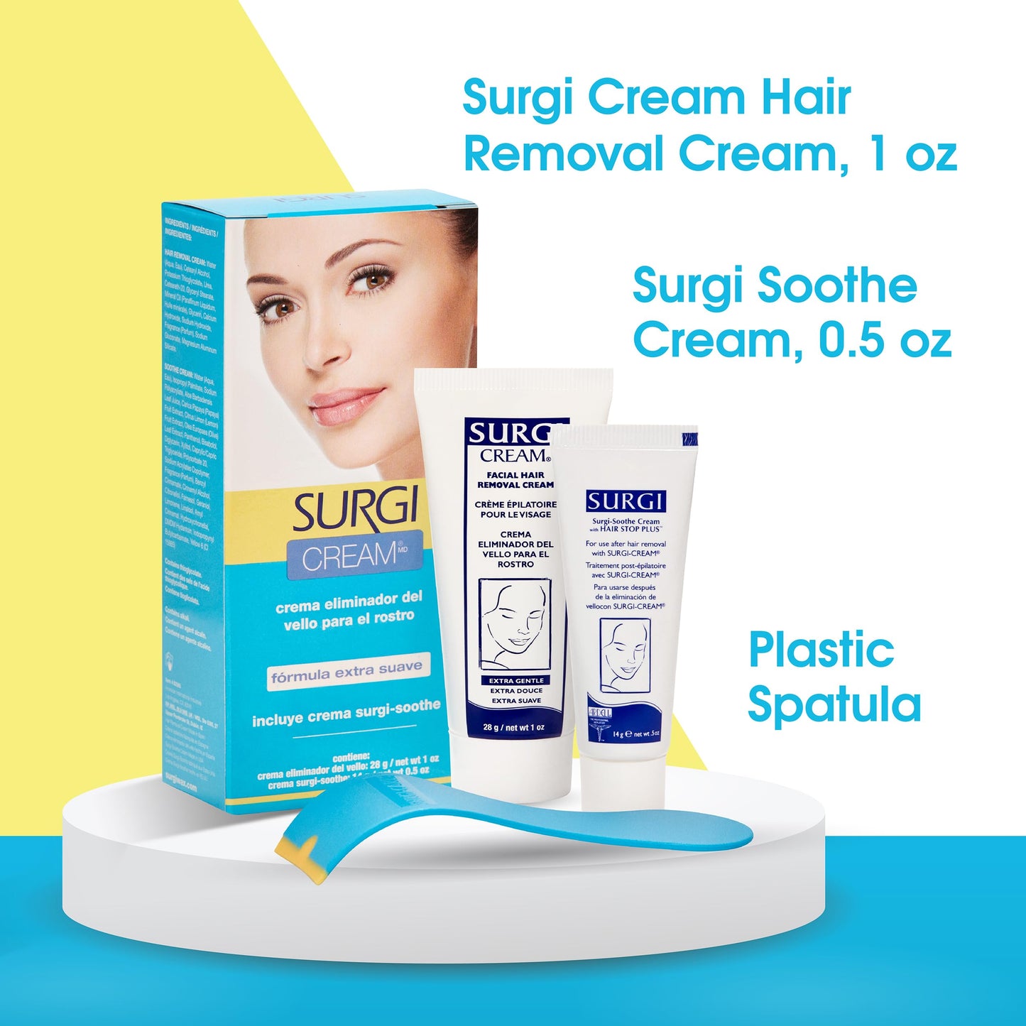 Surgiwax Facial Hair Removal Cream for Women - Depilatory Cream for Face, Neck, & Sensitive Skin, Professional Hair Remover, 1 oz Beauty & Personal Care Surgiwax