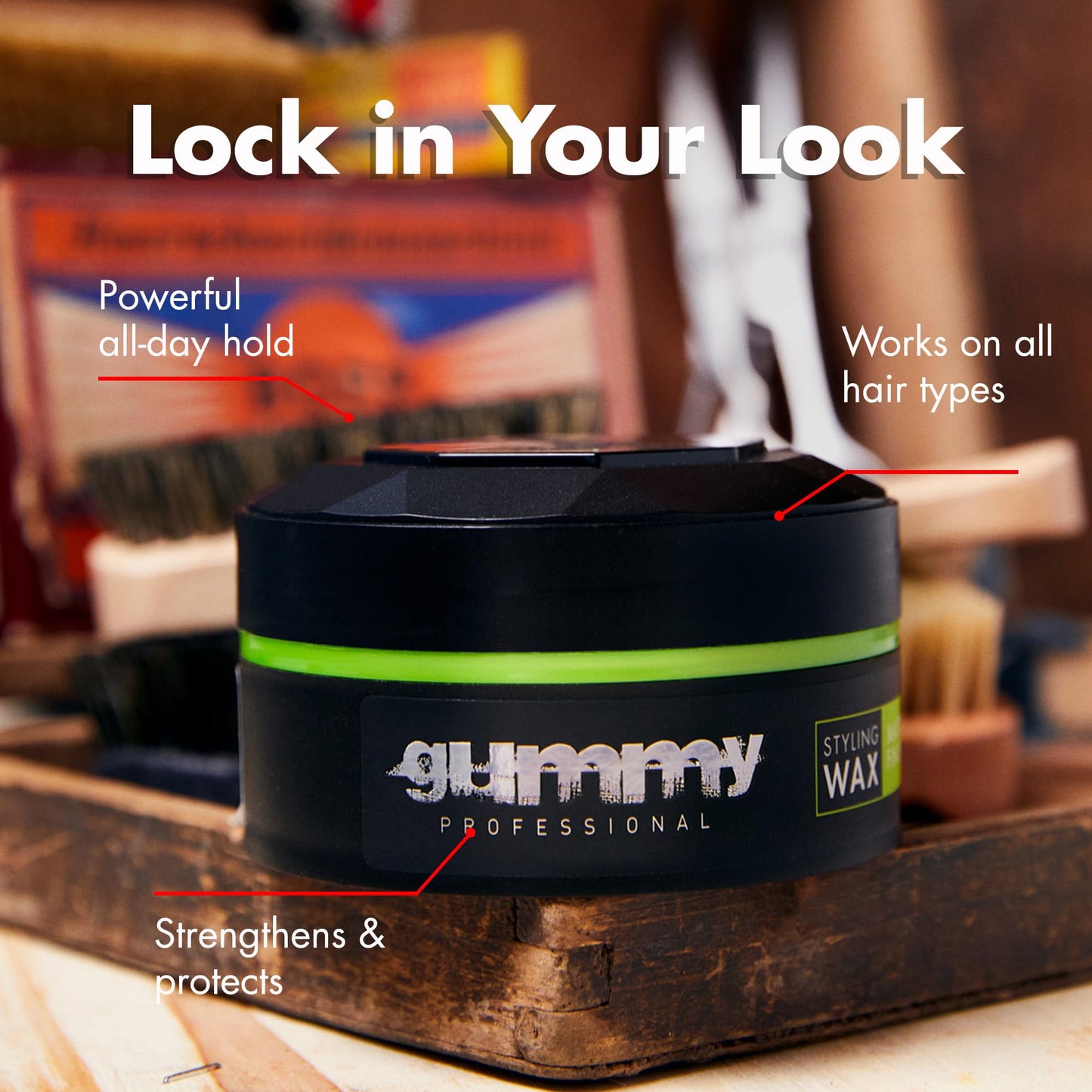 Gummy Professional Hair Wax for Men & Women - Strong Hold Matte Finish Styling - Flexible Hair Product for Long-Lasting Hold, Grooming, Beauty & Personal Care Gummy
