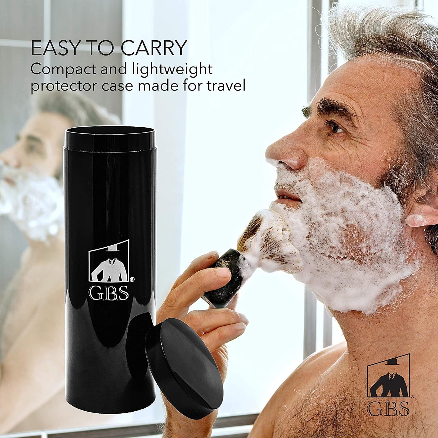 G.B.S Black Deluxe Razor Set, Butterfly Opening De Adjustable Razor Shaving Bowl Soap Shower Gel and Aftershave Balm Beauty and Personal Care G.B.S