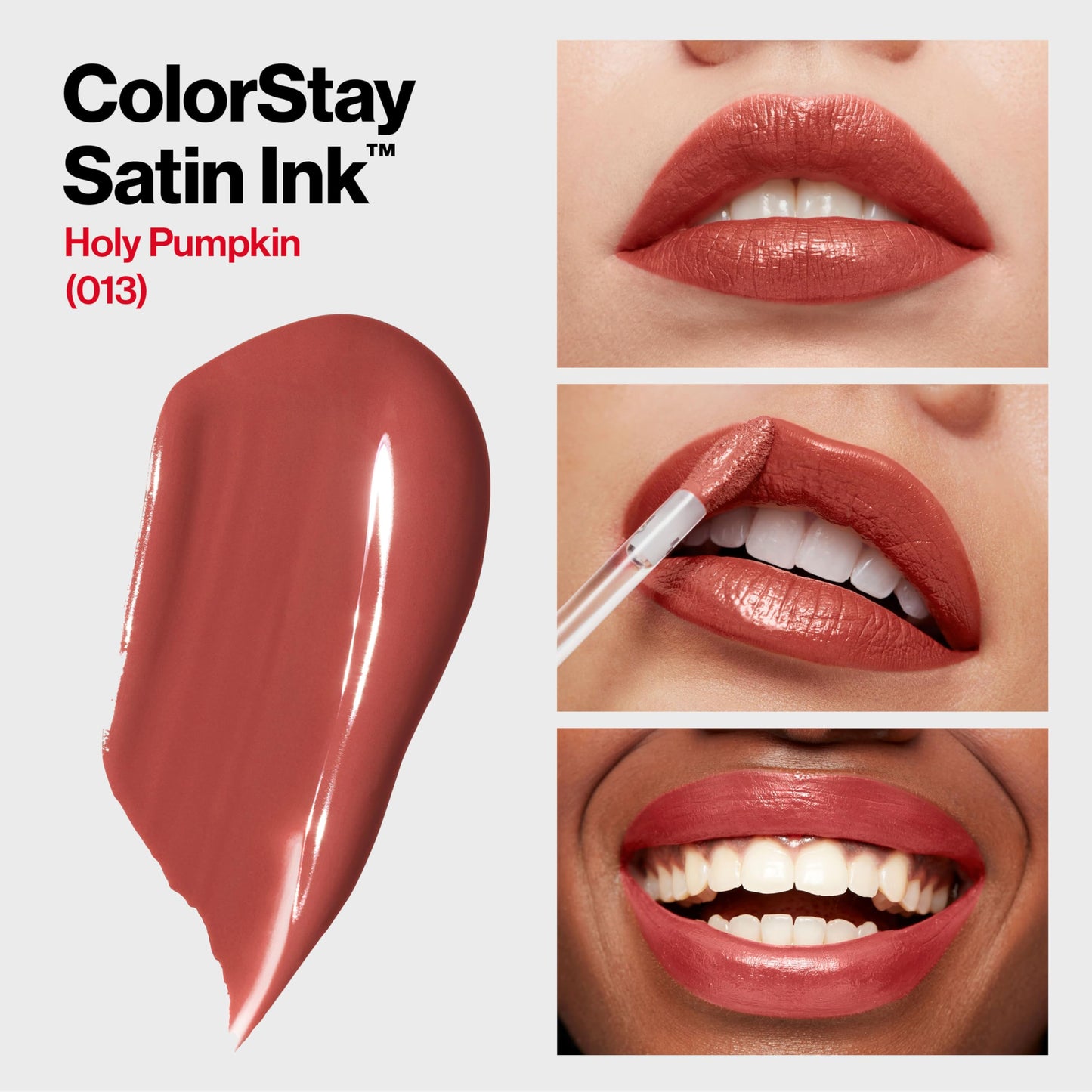 Revlon ColorStay Satin Ink Liquid Lipstick, Longwear Rich Lip Colors, Formulated with Black Currant Seed Oil, 013 Holy Pumpkin, 0.17 fl oz Beauty & Personal Care REVLON