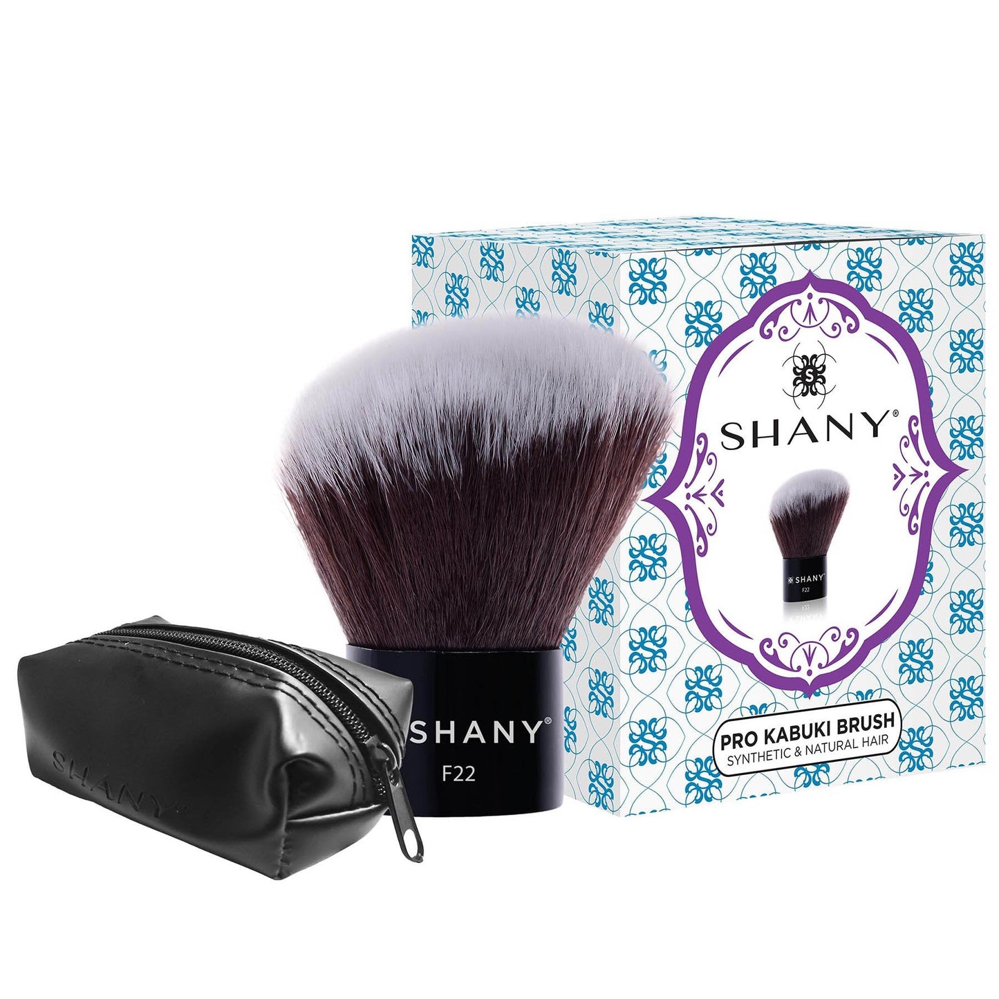 SHANY Angled Kabuki-Blush & Bronzer- Vegan-friendly, Synthetic Bristles Beauty & Personal Care SHANY