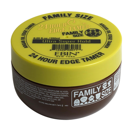 EBIN NEW YORK 24 Hour Edge Tamer, Ultra Super Hold, 8.25 Oz - No Flaking, No White Residue, Shine and Smooth texture with Argan Oil and Castor Oil Beauty & Personal Care EBIN NEW YORK