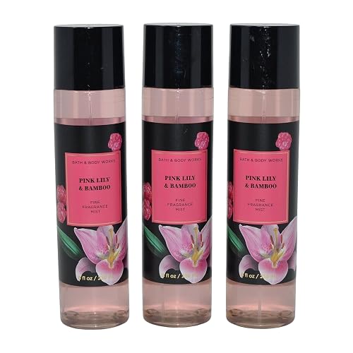 Bath & Body Works Fragrance Mist 3-Pack 8oz Each (Pink Lily and Bamboo) Beauty & Personal Care Bath & Body Works