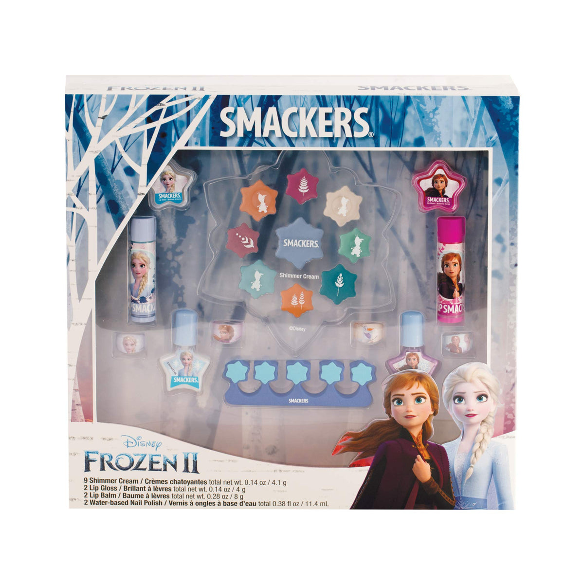 Lip Smacker Disney Frozen II Color Makeup Set For Girls, Shimmer Cream, Lip Gloss, Lip Balm, Nail Polish Beauty & Personal Care Lip Smacker