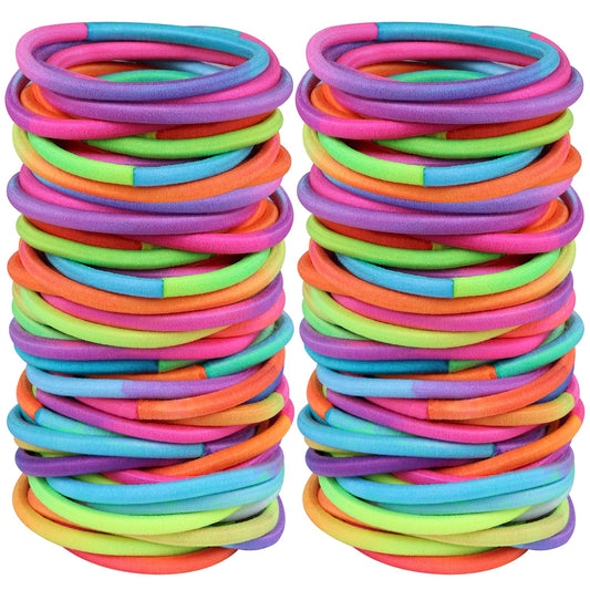 120 Pcs No Damage Elastics Hair Ties, Assorted Hair Bands Perfect for Medium to Thick Hair, Multicolor Pony tails Holders for Men, Women, Girls Beauty and Personal Care Hageolan Default Title