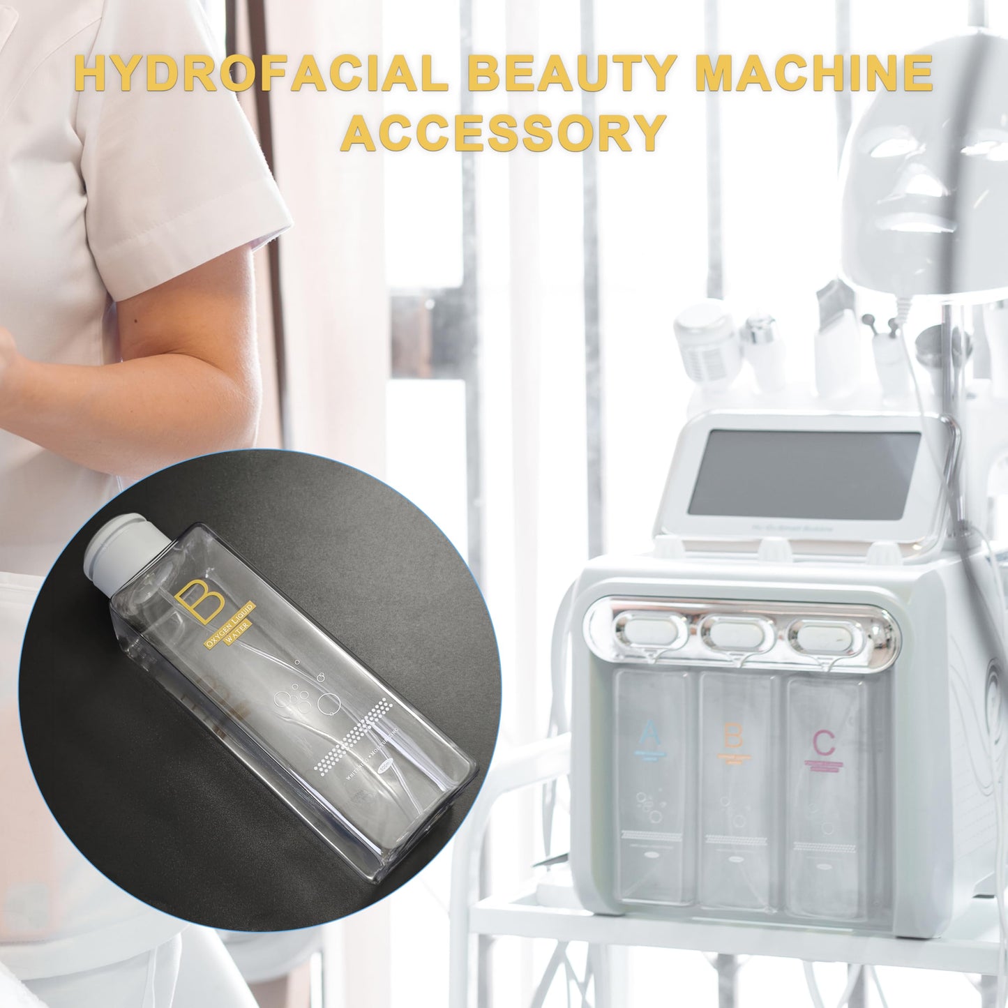 Elitzia Spare Parts A B C Bottle Waste Replacement Parts ETLB245 ETLB248 Hydrofacial Device Beauty Machine B Bottle Beauty and Personal Care Elitzia