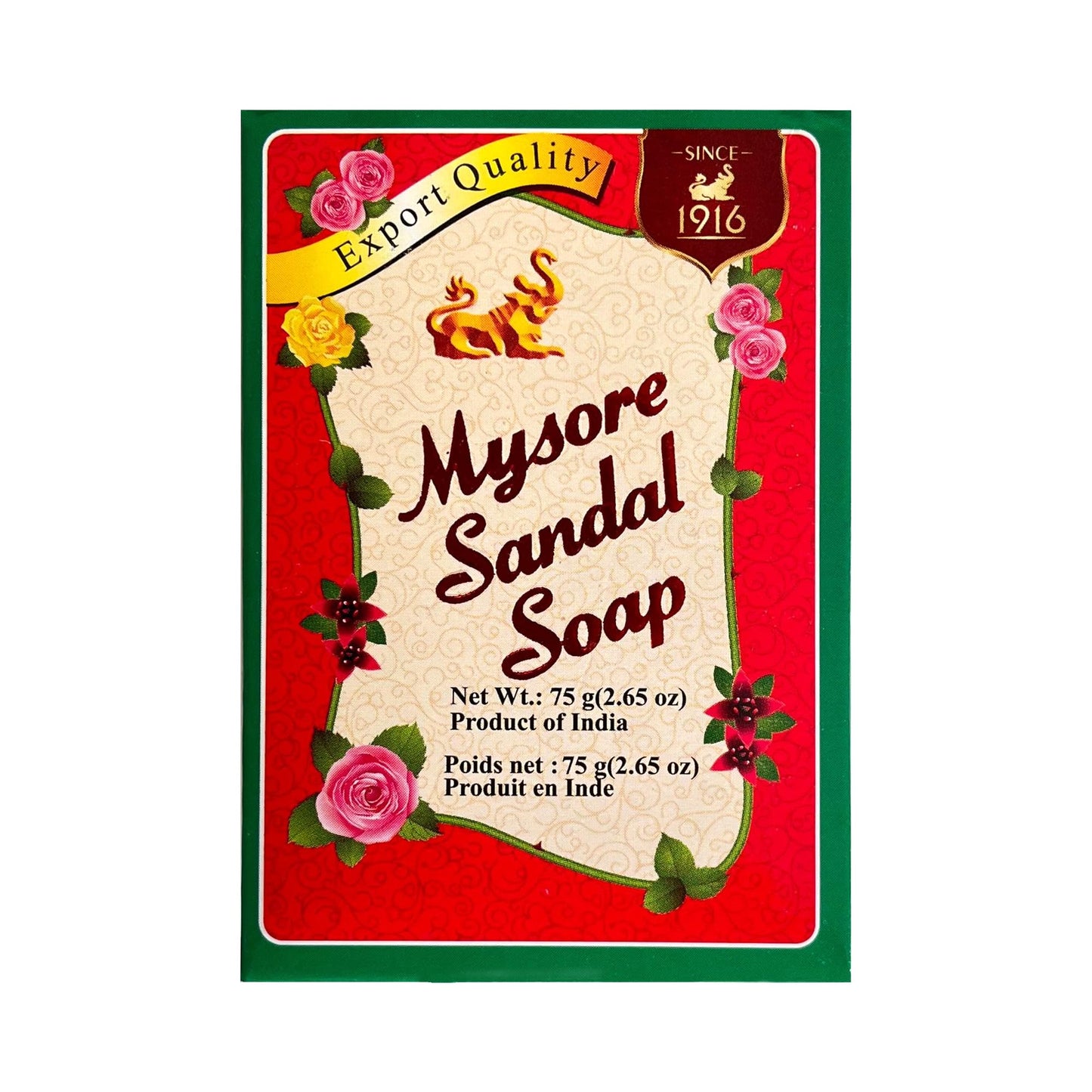Mysore Sandal Soap 75g (Pack of 4) Beauty & Personal Care Mysore Sandal