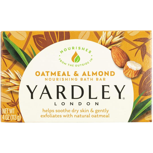 Yardley Oatmeal Almond Bath Bar 4oz - Pack of 3 Beauty & Personal Care Yardley
