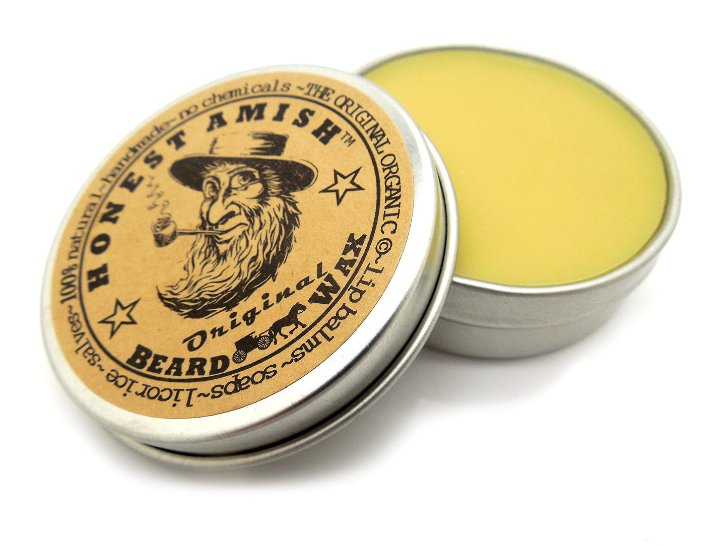 Honest Amish Original Beard Wax - All Natural and Organic- 2 ounce Beauty & Personal Care Honest Amish