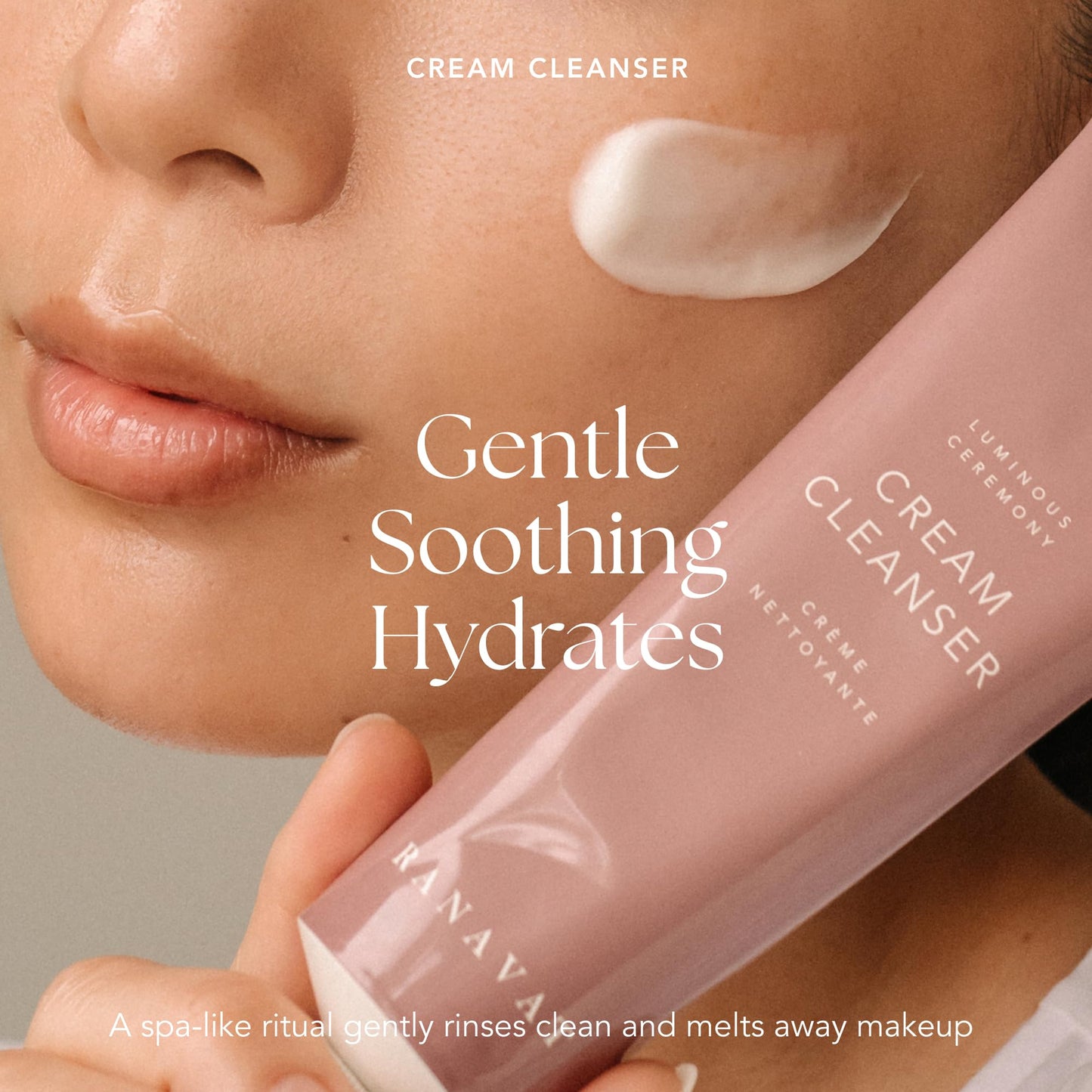 RANAVAT Cream Cleanser - Daily Facial Cleanser Doubles as Waterproof Eye Makeup Remover - Gentle Face Wash to Detoxify and Nourish (3.4 oz) Beauty & Personal Care RANAVAT BOTANICS
