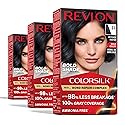 Revlon ColorSilk with Bond Repair Complex, Permanent Hair Color, 100% Gray Coverage, Ammonia Free Dye, Vegan Keratin, 21 Intense Indigo, 3 pack Beauty & Personal Care REVLON