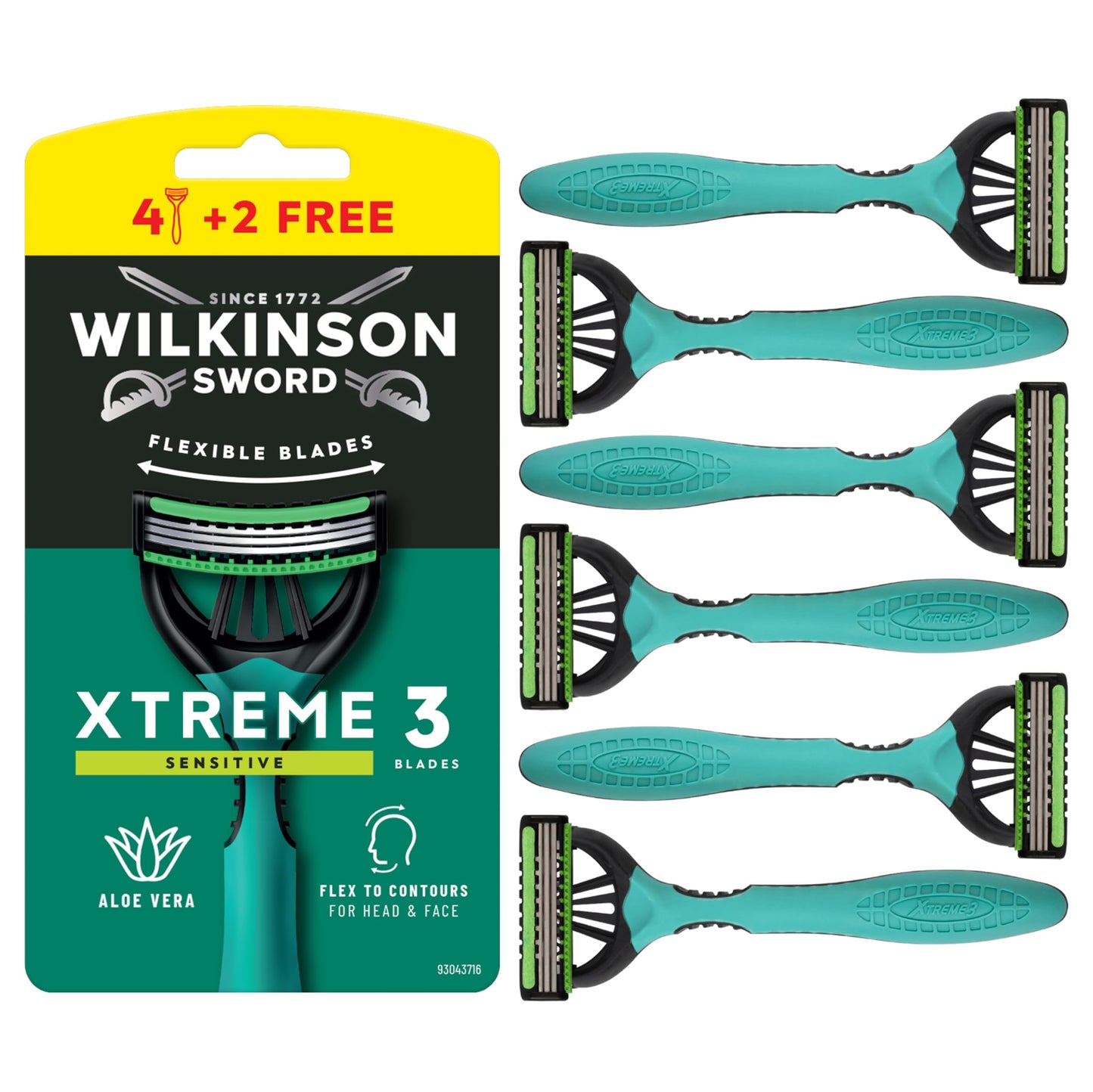 Wilkinson Sword Xtreme 3 Sensitive Disposable Razor for Men 4+2 Beauty and Personal Care Wilkinson Sword