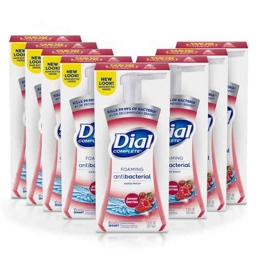 Dial Antibacterial Foaming Hand Wash, Power Berries, 7.5 Oz Pump Bottle, 8/carton Beauty & Personal Care Dial