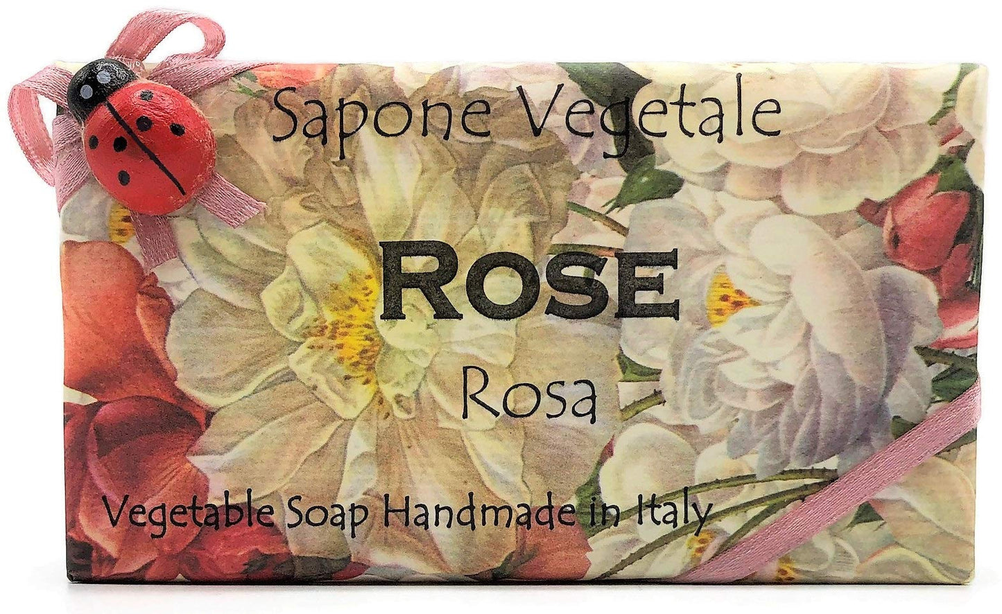 Alchimia Ladybug Rose Vegetable Soap Handmade In Italy - 10.5 oz Soap Bar Beauty & Personal Care Alchimia