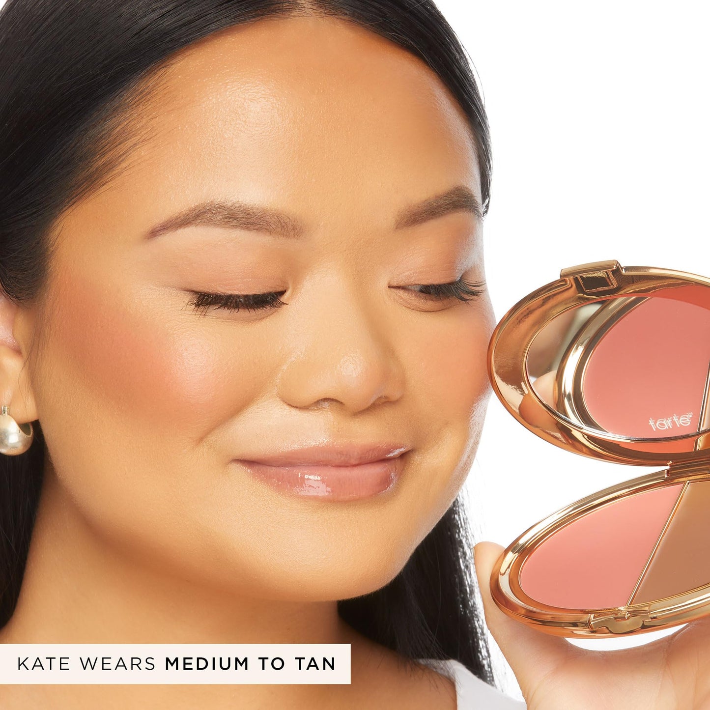 tarte park ave princess cream cheek duo - Blush & Bronzer Duo with Buildable Waterproof Cheek Tint Infused with Coconut, Vitamin E & Guava Seed, Vegan Beauty & Personal Care tarte