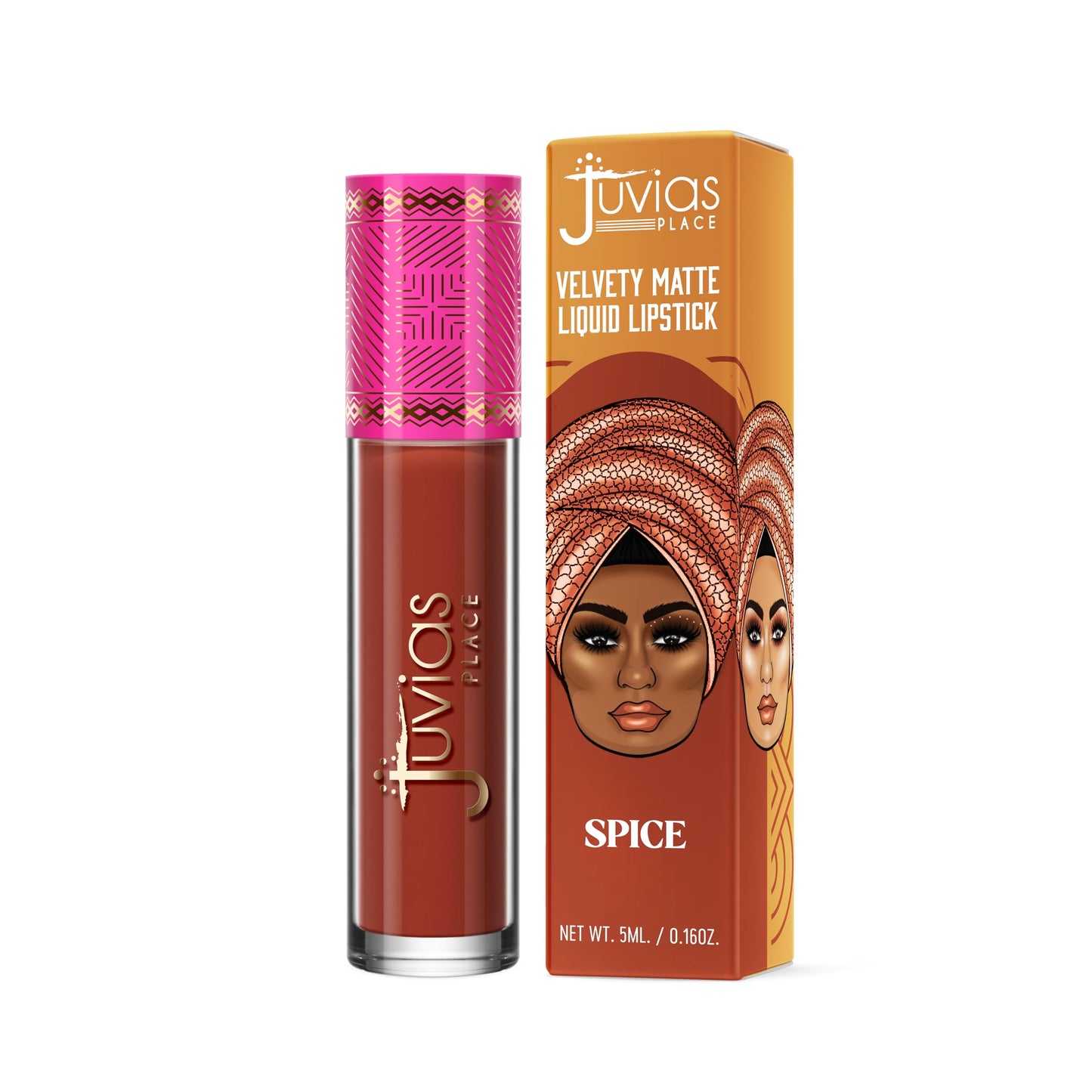 Juvia's Place Velvety Matte Liquid Lipstick Spice - Hydrating, Long-Wearing, Velvety Soft & Feather Light - Hyperpigmented Creamy Matte Lipstick Beauty & Personal Care Juvia's Place