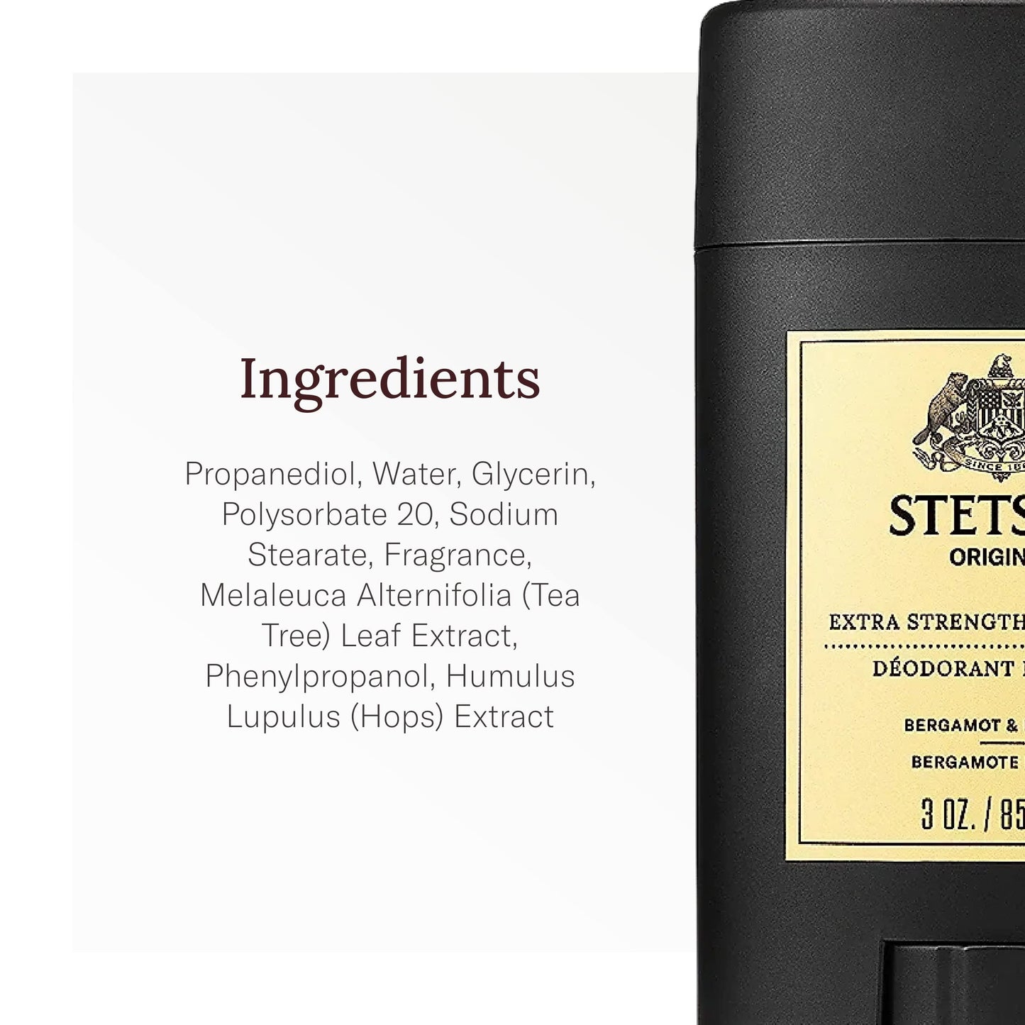 STETSON Personal Care Extra Strength Deodorant by Scent Beauty - Gel Men's Deodorant Stick for Grooming Kit - 3 oz - 3 Pack - Original Beauty and Personal Care SCENT BEAUTY