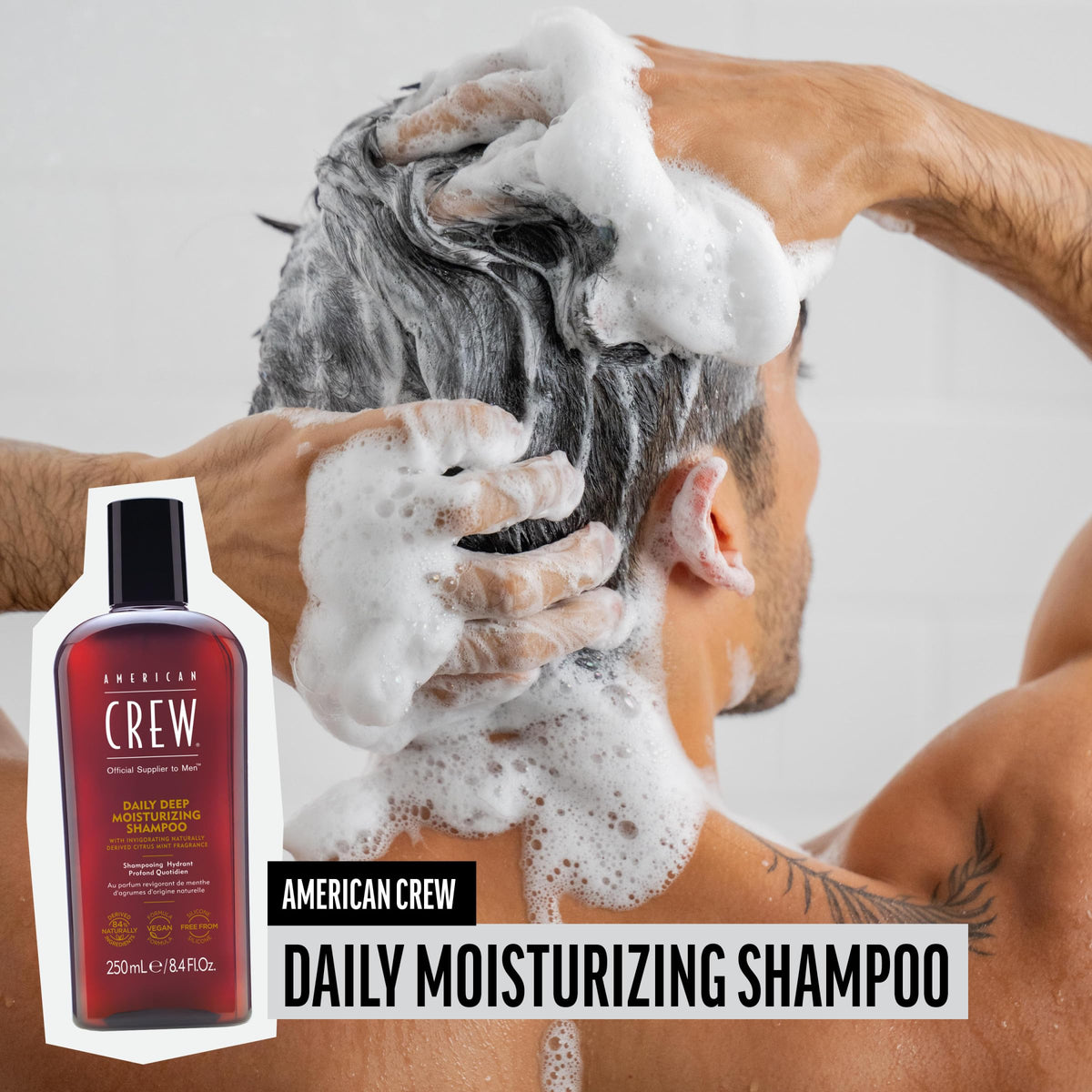 American Crew Men's Deep Moisturizing Shampoo, Citrus Mint, 8.45 fl oz