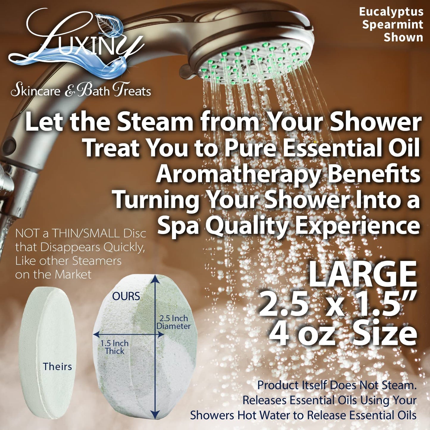 Shower Bombs Aromatherapy in Your Shower, American Made by Luxiny, Shower Steamer Tablets Melt to Release a Fragrant Vapor for Natural Stress Relief… Beauty & Personal Care Luxiny