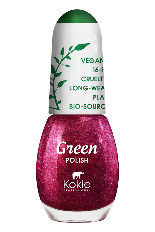 Kokie Cosmetics Vegan, Plant Based, Cruelty Free Nail Lacquer, Green Polish (Prima Donna GP47)