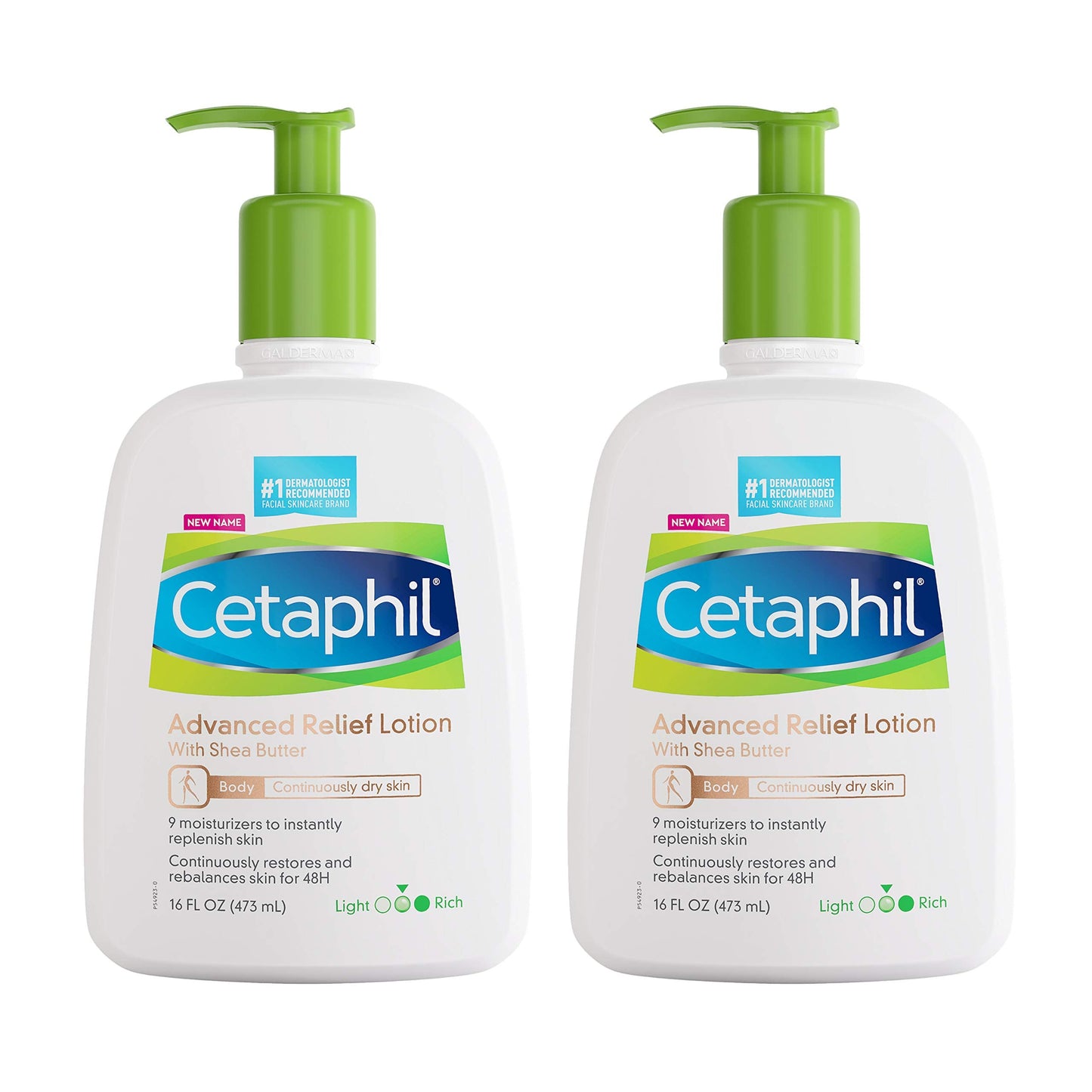 Cetaphil Advanced Relief Lotion with Shea Butter, 2 Pack - 16 oz, For Dry, Sensitive Skin, 48-Hr Moisture, Restores Skin Barrier, Fragrance Free Beauty & Personal Care Cetaphil