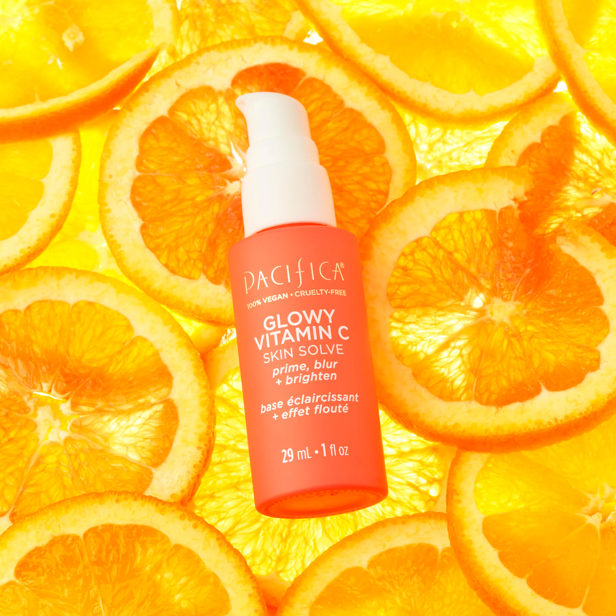 Pacifica Glowy Vitamin C Skin Solve Primer - Brightening Face Primer with Vitamin C, Kakadu Plum & Squalane, Hydrates & Illuminates, Vegan &