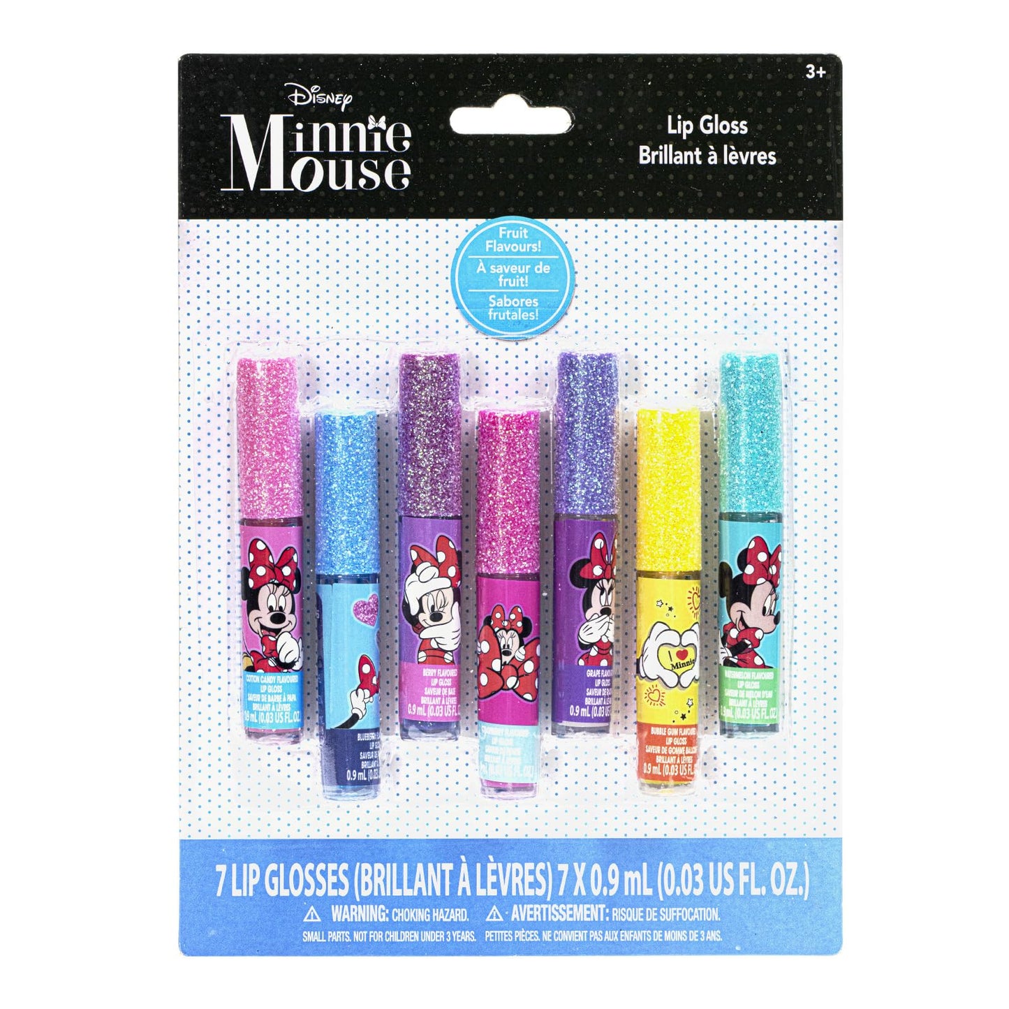 Disney Minnie Mouse 7 Piece Plant Based Lip Gloss, Girls Party Favors, First Makeup Set for Girl, Perfect for Parties, Sleepovers, and Birthday Gifts, Beauty & Personal Care Townley Girl