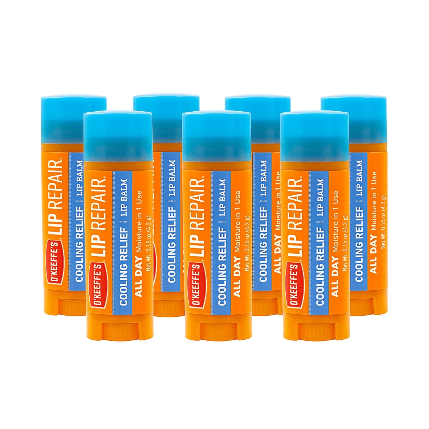 O'Keeffe's Cooling Relief Lip Repair Lip Balm for Dry, Cracked Lips, Stick, (Pack of 7) Beauty and Personal Care O'Keeffe's