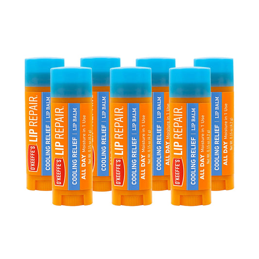 O'Keeffe's Cooling Relief Lip Repair Lip Balm for Dry, Cracked Lips, Stick, (Pack of 7) Beauty and Personal Care O'Keeffe's