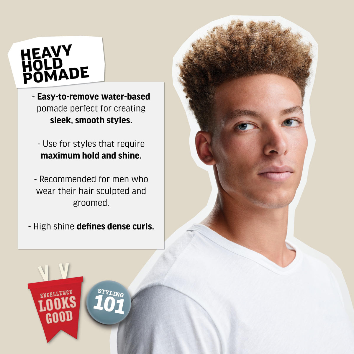 American Crew Men's Hair Pomade, Like Styling Gel with Heavy Hold & High Shine, Stocking Stuffer for Him,3 oz Beauty & Personal Care AMERICAN CREW
