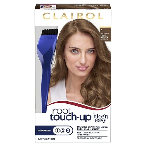 Clairol Root Touch-Up Permanent Hair Color Creme, 6 Light Brown, 1 Count Beauty & Personal Care Clairol