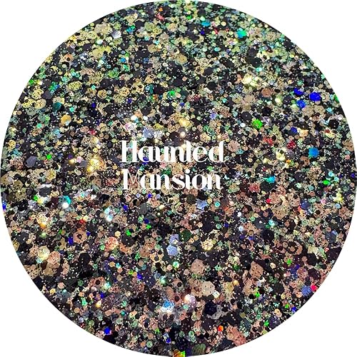 Black Polyester Glitter | Craft Glitter | Glitter for Arts & Crafts | Tumblers | Cosmetics | Nails | Epoxy Resin Art | Slime | DIY | Body Glitter | 1 Beauty & Personal Care Glitter Heart Co.