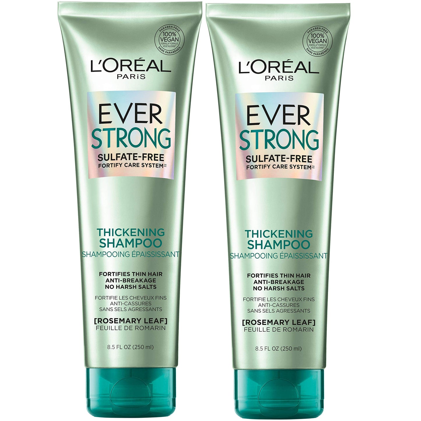 L'Oreal Paris EverStrong Thickening Sulfate Free Shampoo, Thickens + Strengthens, For Thin, Fragile Hair, with Rosemary Leaf, 2 Count (8.5 Fl; Oz Beauty & Personal Care L'Oreal Paris